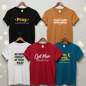 5 Pcs Half Sleeve Multi-Color T-Shirt Combo